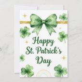 Prettig St. Patrick's Dag Ierse Wenskaart Feestdagenkaart (Voorkant)