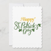 Prettig St. Patrick's Dag Ierse Wenskaart Feestdagenkaart (Voorkant)