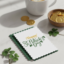 Prettig St. Patrick's Dag Ierse Wenskaart Feestdagenkaart