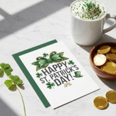 Prettig St. Patrick's Dag Ierse Wenskaart Feestdagenkaart