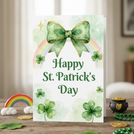 Prettig St. Patrick's Dag Ierse Wenskaart Feestdagenkaart