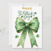 Prettig St. Patrick's Dag Ierse Wenskaart Feestdagenkaart (Voorkant)