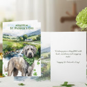 Prettig St. Patrick's Dag Ierse Wolfshond Waterver Kaart
