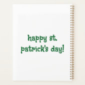 Prettig St. Patrick's Dag – Klassieke Ierse Vierin Planner (Achterkant)