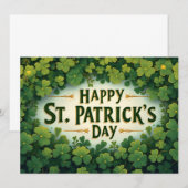 Prettig St. Patrick's Dag Klaver Kunst (Voorkant / Achterkant)