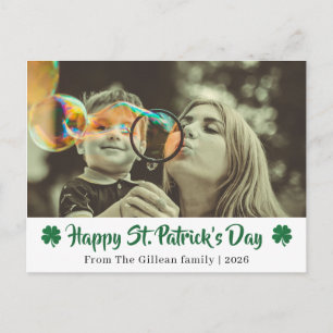 Prettig St. Patrick's dag Klavertje vier familie 1 Feestdagenkaart