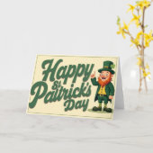 Prettig St. Patrick's Dag Lieve Kabouter Kaart (Gele Bloem)