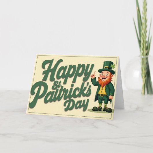 Prettig St. Patrick's Dag Lieve Kabouter Kaart (Voorkant)