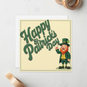 Prettig St. Patrick's Dag Lieve Kabouter Notitiekaartje (Voorkant / Achterkant in situ)