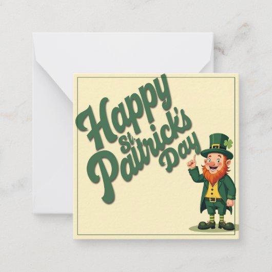 Prettig St. Patrick's Dag Lieve Kabouter Notitiekaartje (Voorkant)
