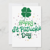 Prettig St. Patrick's dag Lucky Shamrocks Eenvoudi Feestdagenkaart (Voorkant)
