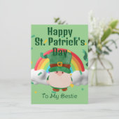 Prettig St. Patrick's dag Lucky Shamrocks Eenvoudi Feestdagenkaart (Staand voorkant)