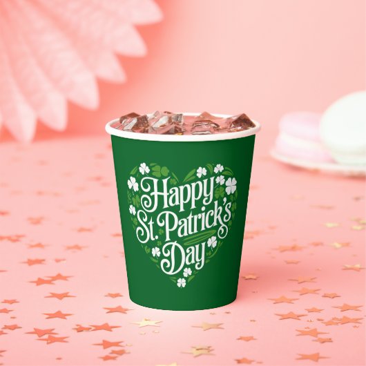 Prettig St. Patrick's Dag Papieren Bekers (Insitu)