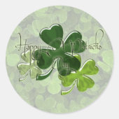 Prettig St. Patrick's Dag Ronde Sticker (Voorkant)