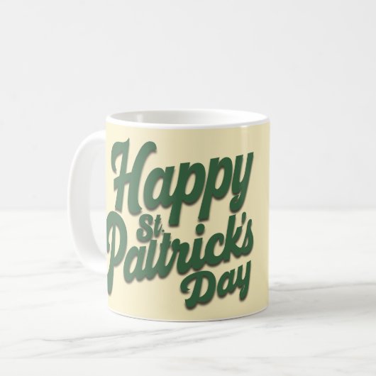Prettig St. Patrick's Dag Schattige Kabouter Koffiemok (Voorkant links)