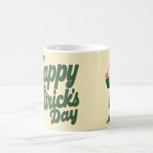 Prettig St. Patrick's Dag Schattige Kabouter Koffiemok (Center)