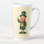 Prettig St. Patrick's Dag Schattige Kabouter Latte Mok (Rechts)