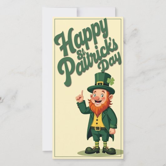 Prettig St. Patrick's Dag Schattige Leprechaun (Voorkant)