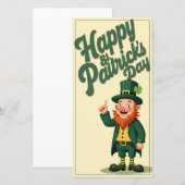 Prettig St. Patrick's Dag Schattige Leprechaun (Voorkant / Achterkant)