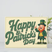 Prettig St. Patrick's Dag Schattige Leprechaun (Staand voorkant)