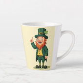 Prettig St. Patrick's Dag Schattige Leprechaun Latte Mok (Rechts)