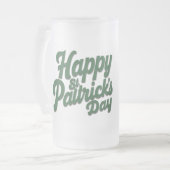 Prettig St. Patrick's Dag Schattige Leprechaun Matglas Bierpul (Voorkant links)