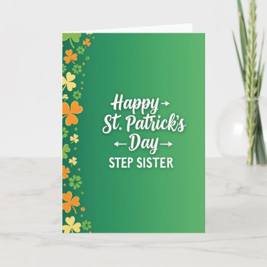 Prettig St. Patrick's Dag Stap Zus Kaart (Voorkant)