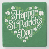 Prettig St. Patrick's Dag Stenen Onderzetter (Voorkant)
