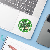 Prettig St. Patrick's Dag! Sticker (Laptop met iPhone)