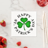 PRETTIG ST. PATRICK'S DAG Tekst groene Klaver Klav Servetten (Insitu)