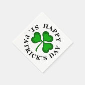 PRETTIG ST. PATRICK'S DAG Tekst groene Klaver Klav Servetten (Hoek)