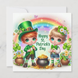 Prettig St. Patrick's Dag Vakantiekaart Feestdagenkaart