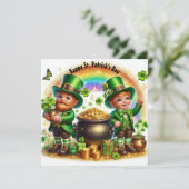 Prettig St. Patrick's Dag Vakantiewenskaart Feestdagenkaart (Staand voorkant)