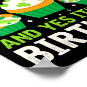 Prettig St. Patrick's Dag Verjaardag Sint Paddys V Poster (Hoek)