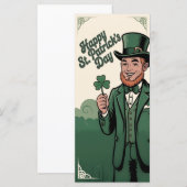 Prettig St. Patrick's Dag Vintage Leprechaun (Voorkant / Achterkant)