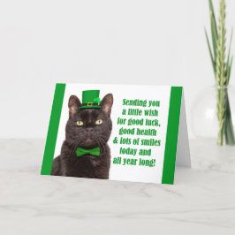 Prettig St. Patrick's Dag Voor Iedereen Cute Zwart Feestdagen Kaart