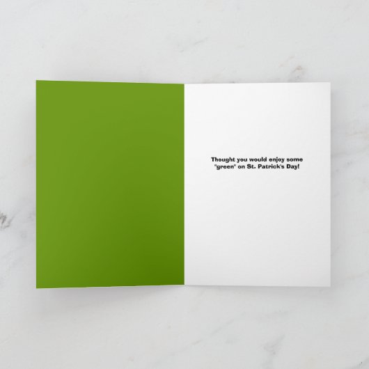 Prettig St. Patrick's Dag Voor Iedereen Geldkaart  Feestdagen Kaart (Binnen)