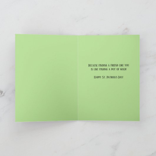 Prettig St. Patrick's Dag Vriend Schattige Kat Lep Feestdagen Kaart (Binnen)