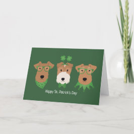 Prettig St. Patrick's Dag Welshe Wire Fox Terrier  Feestdagen Kaart