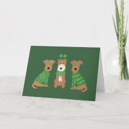 Prettig St. Patrick's Dag Welshe Wire Fox Terrier  Feestdagen Kaart