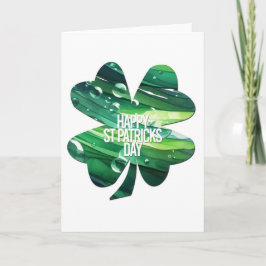 Prettig St. Patrick's Day 4-bladige klaver Ierse t Kaart
