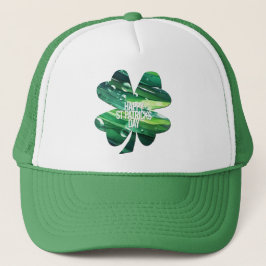 Prettig St. Patrick's Day 4-bladige klaver Ierse t Trucker Pet