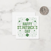 Prettig St. Patrick's Day / Briefpapier Notitiekaa Notitiekaartje (Voorkant / Achterkant in situ)