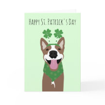 Prettig St. Patrick's Day Bruine Hond Groen