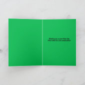 Prettig St. Patrick's Day Dag Kat in Shamrock Feestdagen Kaart (Binnen)