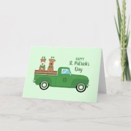 Prettig St. Patrick's Day Draadvos-terriër Hond Kaart