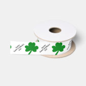 Prettig St. Patrick's Day-drieblad 1,5" Satijnen Lint (Spoel)