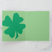 Prettig St. Patrick's Day Driebladig Klaverblad Ie Kaart (Binnen)