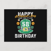 Prettig St. Patrick's Day En Ja Het Is Mijn 58 Ver Briefkaart (Voorkant)