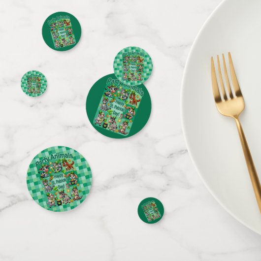 Prettig St. Patrick's Day en Schattige "Feestbeest Confetti (Groep)
